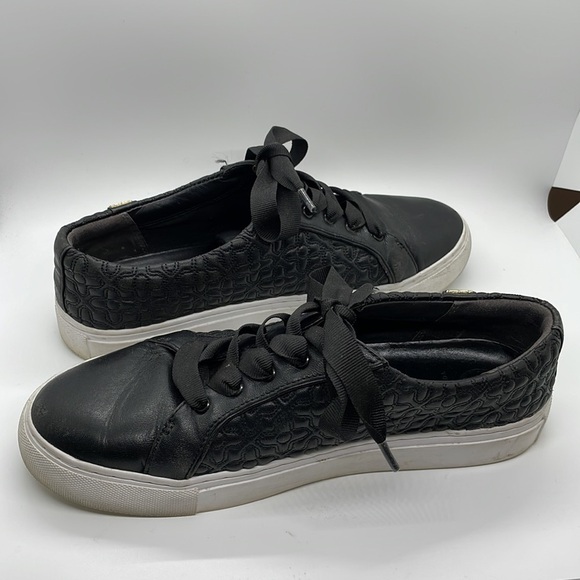 Tory Burch Perfect Black Quilted Marion Leather Sneaker Size 8.5M - Picture 5 of 11